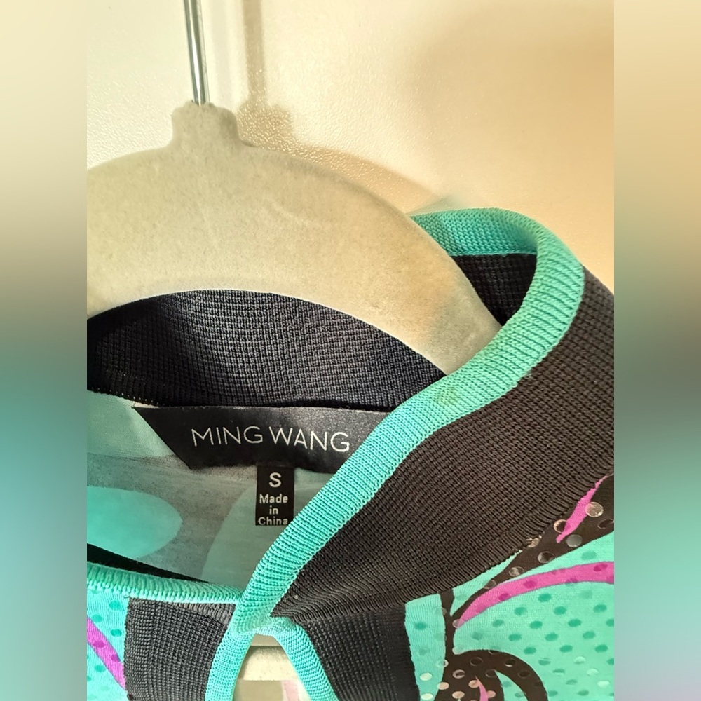 #576 Ming Wang Patterned Jacket Size S - image 2